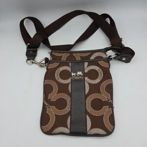 COACH New York Brown Cross Body Handbag Unisex 2311